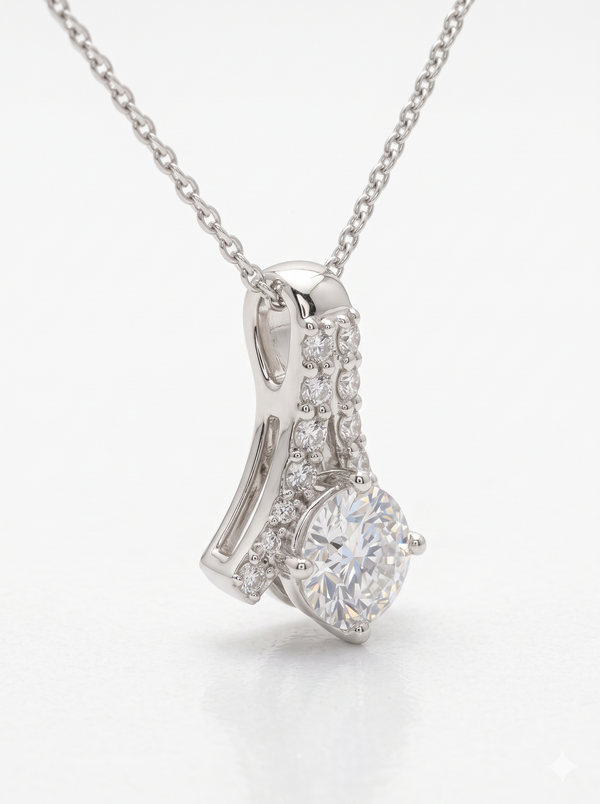 925 Silver Solitaire Pendant - Divine Solitaire