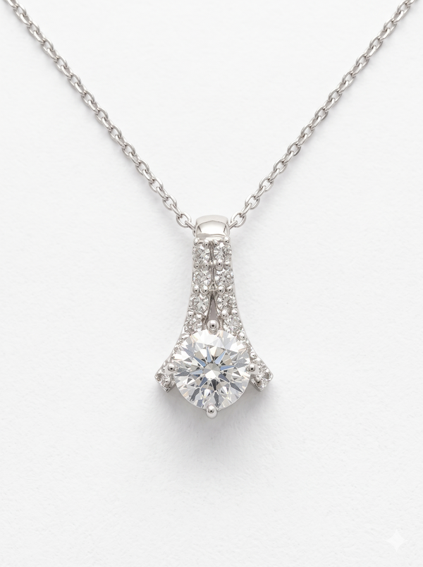 925 Silver Solitaire Pendant - Divine Solitaire