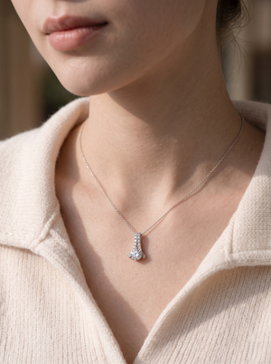 925 Silver Solitaire Pendant - Divine Solitaire