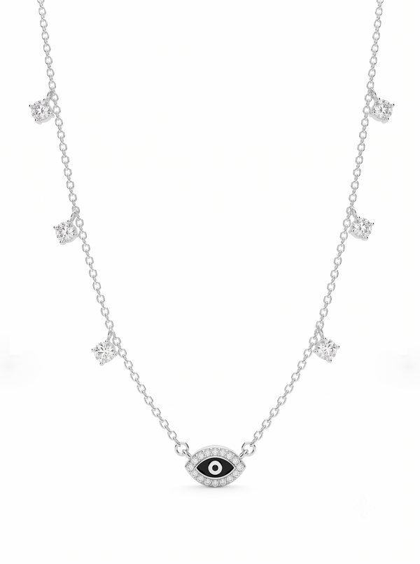 Everyday Evil Eye Silver Charm Necklace